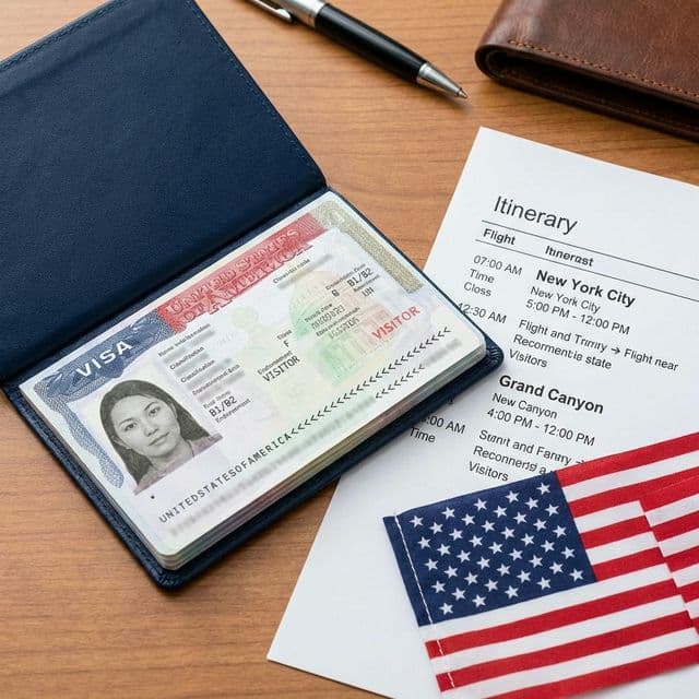 ABD Turist Vizesi (B1/B2) Pasaport Sayfası ve Seyahat Planı
