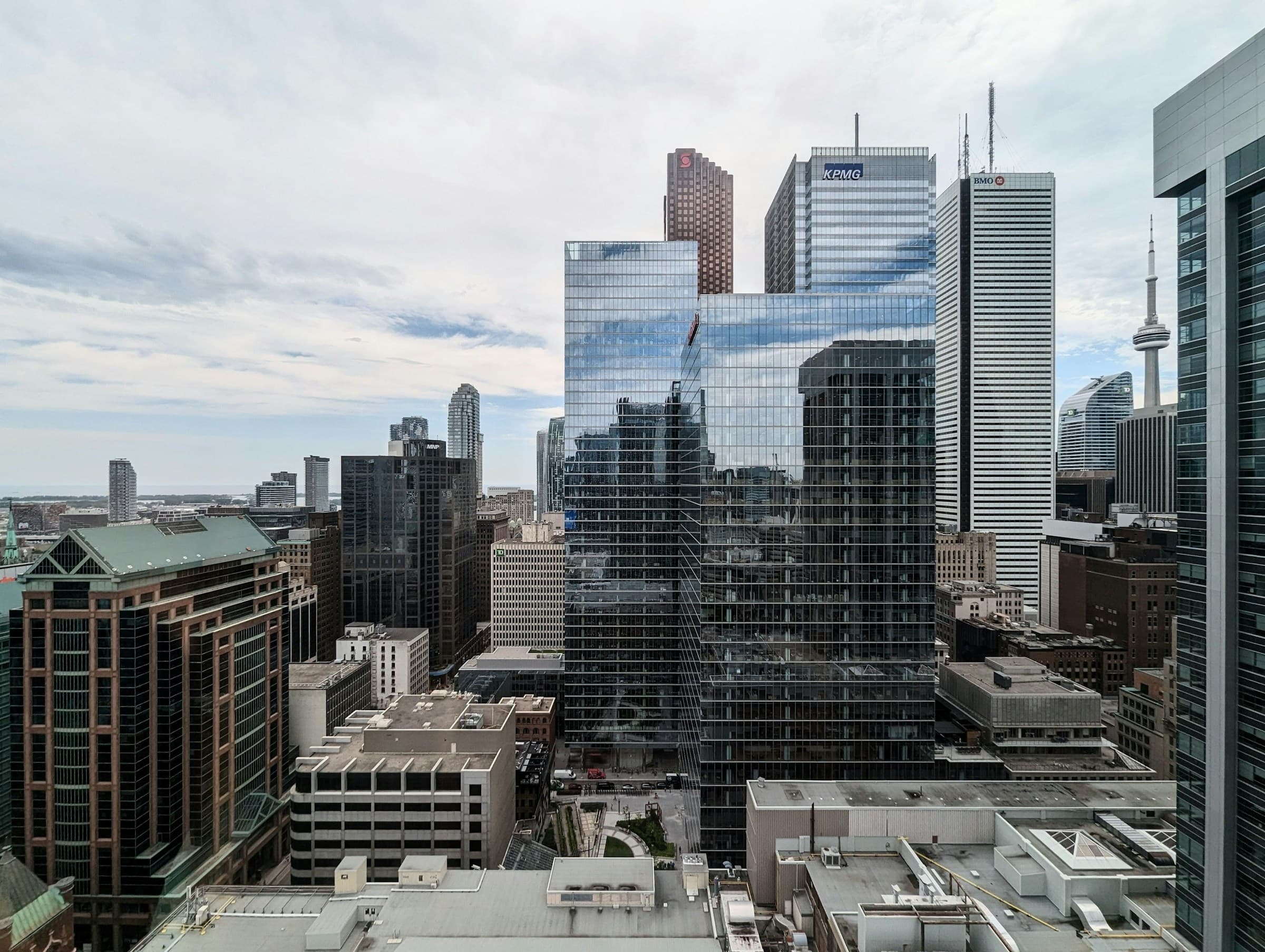 Toronto şehir merkezi ve finans bölgesi