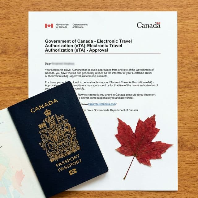 Kanada Ziyaretçi Vizesi (eTA) Onay Belgesi ve Pasaport