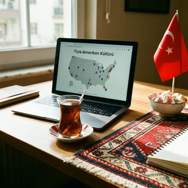Amerika'da Türk Yaşamı: Çay, Simit ve ABD Haritası Masada